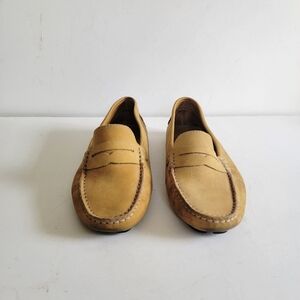 Massimo Matteo Firenze Driving Loafers Size 9B Mustard Yellow Suede Leather